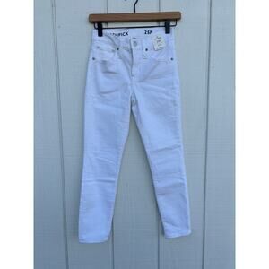 NWT J.Crew‎ 9" Toothpick White Jeans, Size 25 Petite
